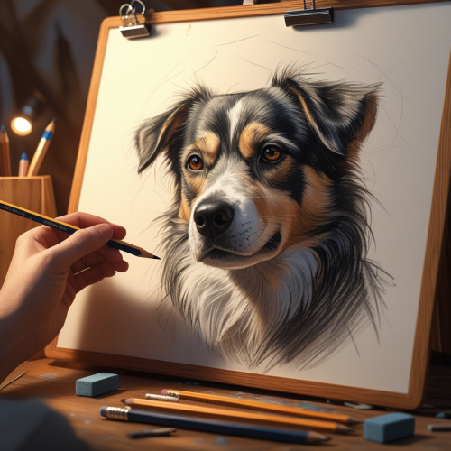 Realistic Dog Sketch AI generated sketch