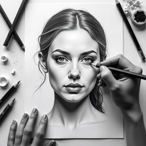 The Artist’s Touch: A Portrait Sketch in Creation