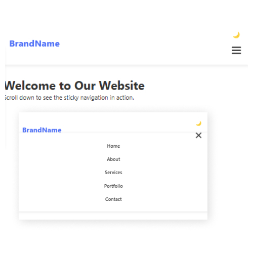 Responsive Website Menu AI Code Prompt